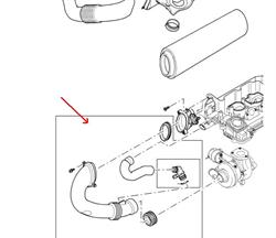 Land Rover turbo indsugnings slange for 3,0 TD6 motoren i Range Rover GCAT (2002 og frem)